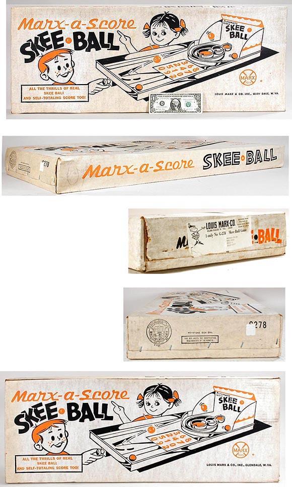 1964 Marx, Marx-a-Score Skee Ball, Sealed in Original Box